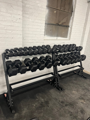 1050LB Rubber Hex Dumbbell Set 5-70