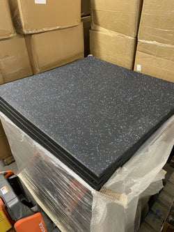 Interlocking Speckle Rubber Gym Mats - 3/4