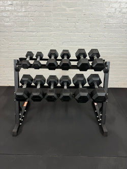 5–30LB Rubber Hex Dumbbell Set (Dumbbells Only)