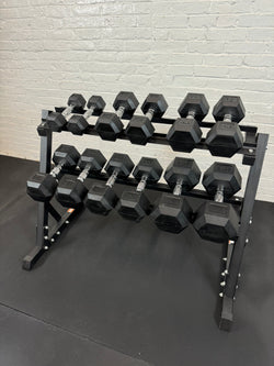 5–30LB Rubber Hex Dumbbell Set (Dumbbells Only)