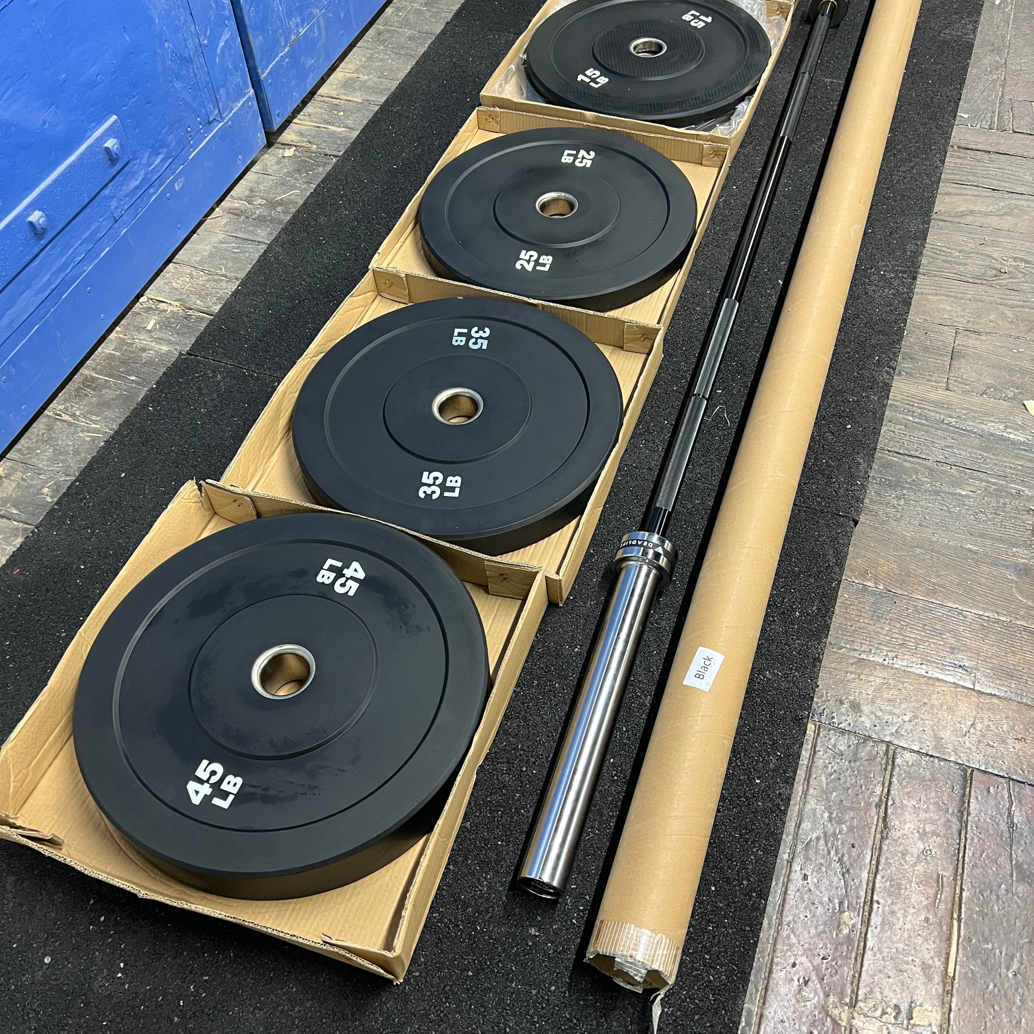 260LB Rubber Olympic Bumper Plate Set