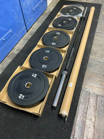 260LB Rubber Olympic Bumper Plate Set