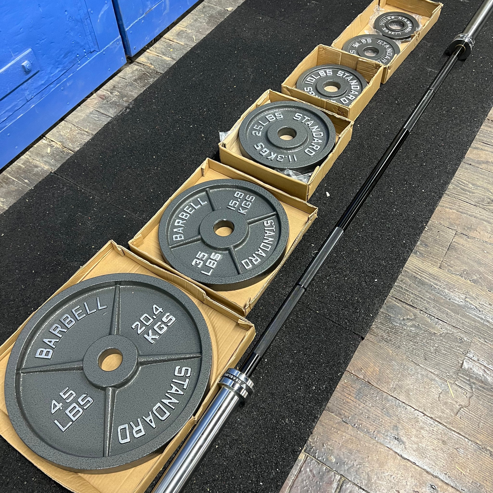 245LB Classic Olympic Cast Iron Plate Set