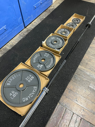 245LB Classic Olympic Cast Iron Plate Set