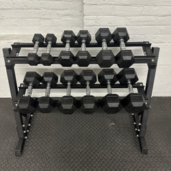 5–30LB Rubber Hex Dumbbell Set (Dumbbells Only)