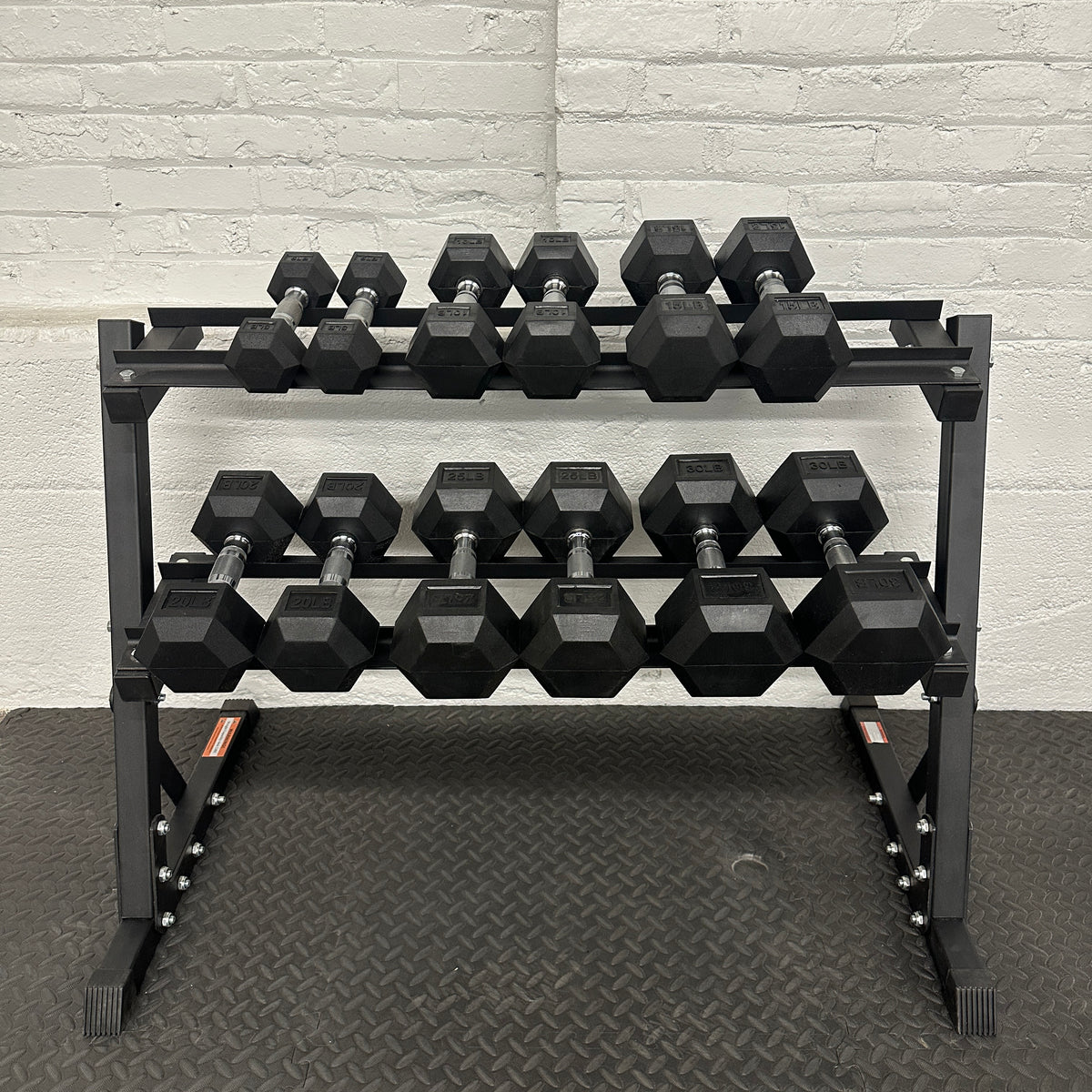 5–30LB Rubber Hex Dumbbell Set (Dumbbells Only)