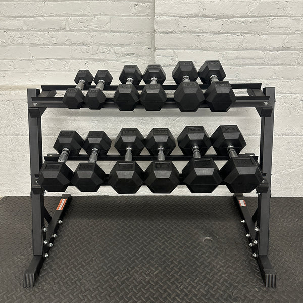 5–30LB Rubber Hex Dumbbell Set (Dumbbells Only)