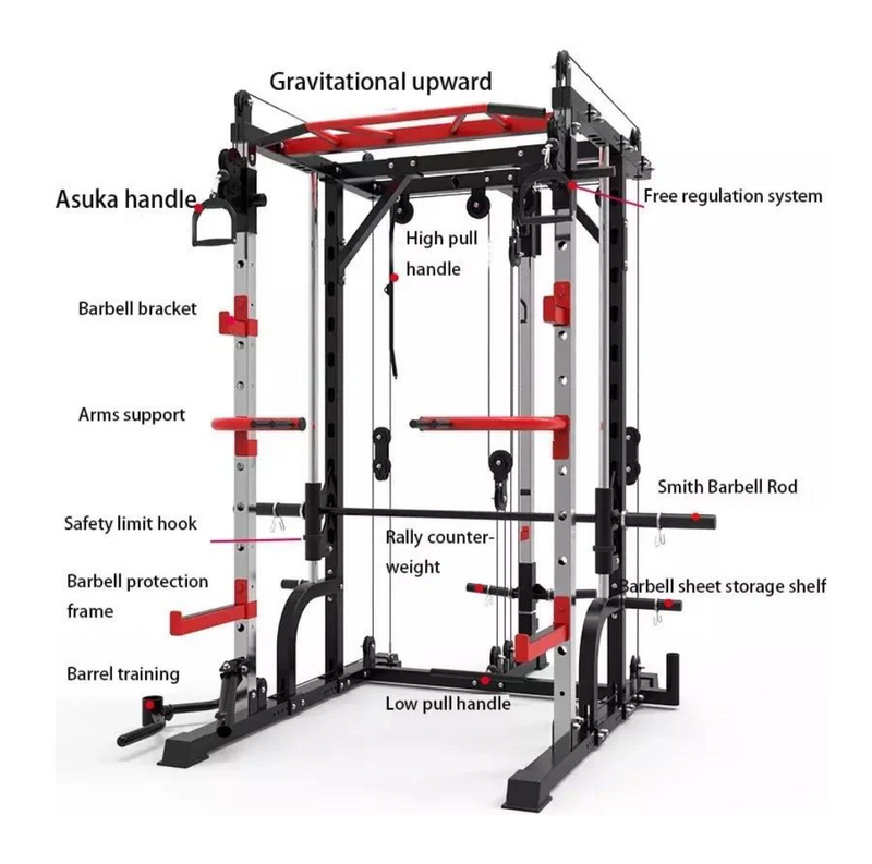 DLVR4 Smith Machine w/ Cable Crossover System – Instant Gym Solutions DLVR4 Smith Machine w/ Cable Crossover System – Instant Gym Solutions